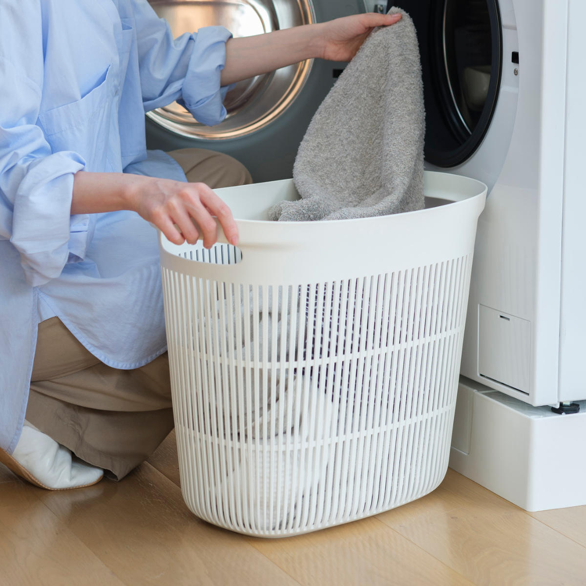 marna マーナ ランドリーバスケット W665 （ 38L スリム 洗濯かご