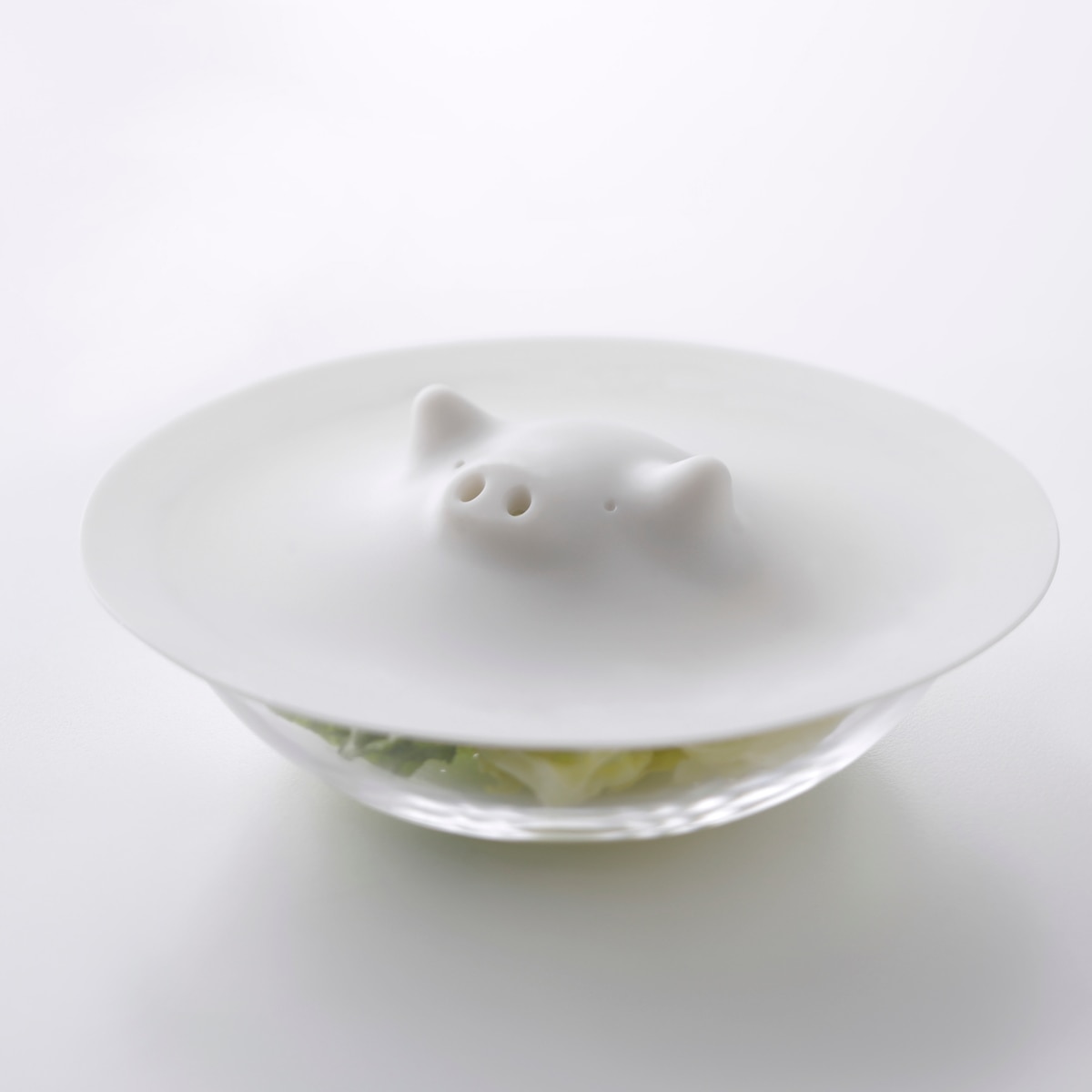 marna マーナ コブタの落としぶた 13.5cm K091 ( 鍋 蓋 耐熱 シリコン 鍋ふた 瓶蓋 フタ )