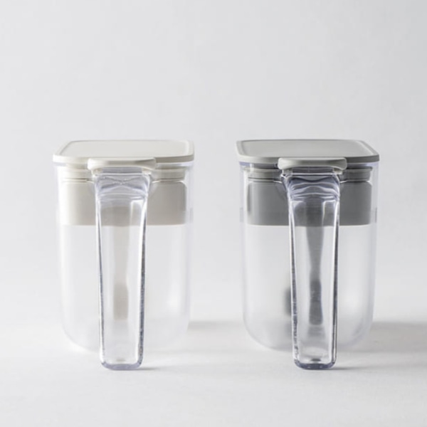 marna マーナ GOODLOCKCONTAINER 調味料ポット K736 ( グッドロックコンテナ 370ml 調味料ケース 砂糖入れ 塩入れ 小さじスプーン付き シュガーポット スパイス容器 ストッカー ) 【ホワイト】 ホワイト