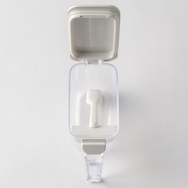 marna マーナ GOODLOCKCONTAINER 調味料ポット K736 ( グッドロックコンテナ 370ml 調味料ケース 砂糖入れ 塩入れ 小さじスプーン付き シュガーポット スパイス容器 ストッカー ) 【ホワイト】 ホワイト