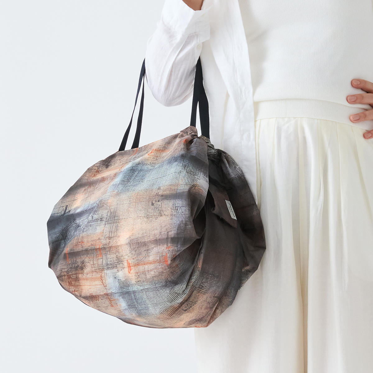 marna マーナ Shupatto コンパクトバッグ M ( シュパット エコバッグ 15L マイバッグ エコバック 買い物バッグ 洗濯可能 マチ広 コンパクト 折りたたみ レジバッグ サブバッグ 買い物袋 バッグ トート ) 【構想ブルー】 構想ブルー