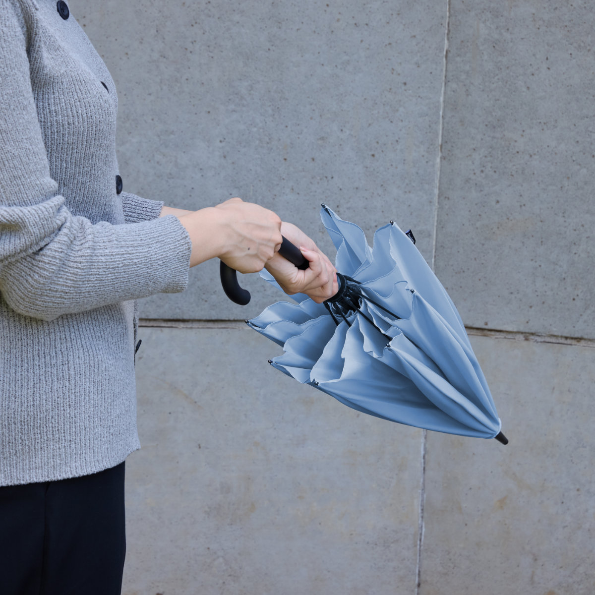 marna マーナ Shupatto アンブレラ 58cm S510B ( 傘 ベルトなしで畳める シュパット レディース メンズ 16本骨 UVカット 晴雨兼用 日傘 雨傘 長傘 車 濡れない 男女兼用 畳まない 軽い 手が濡れない ) 【コバルトブルー】 コバルトブルー