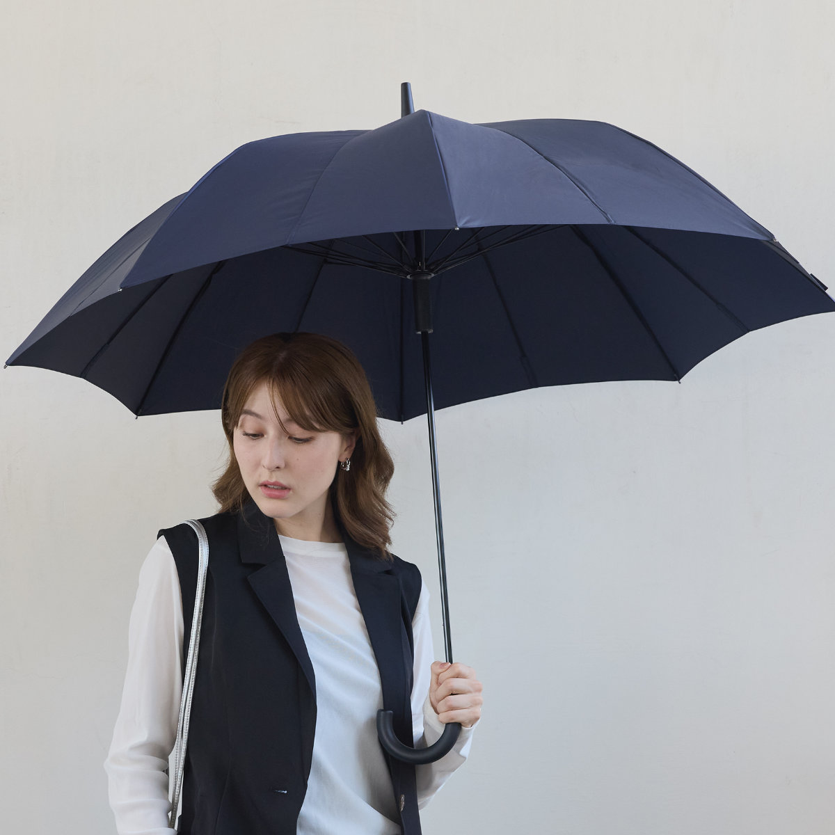 marna マーナ Shupatto アンブレラ 65cm S511B ( 傘 ベルトなしで畳める シュパット レディース メンズ 16本骨 UVカット 晴雨兼用 日傘 雨傘 長傘 車 濡れない 男女兼用 畳まない 軽い 手が濡れない ) 【トープブラウン】 トープブラウン