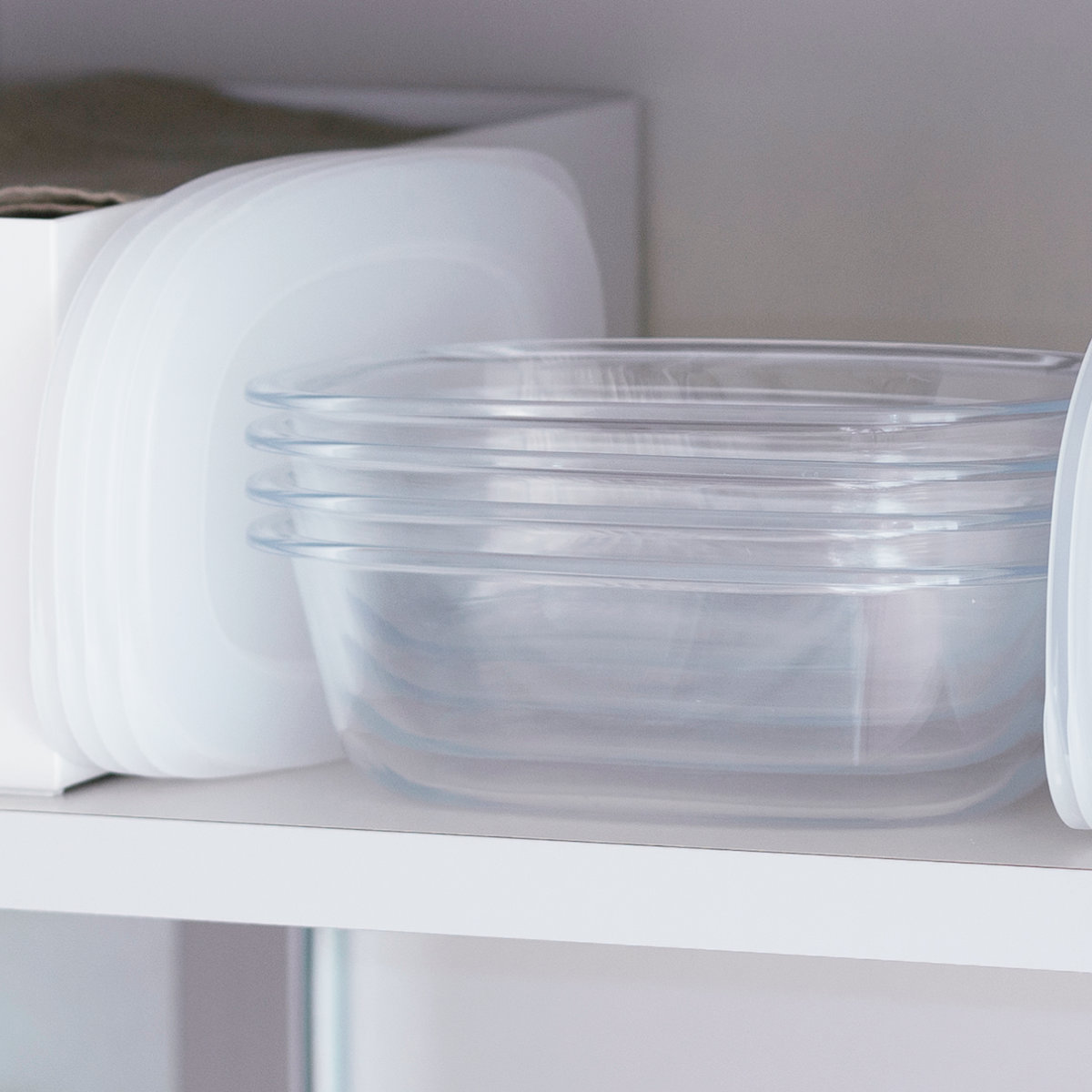 marna マーナ うつわにもなる保存容器 650mL 2個入り K832 ( 密閉 食洗機対応 電子レンジ対応 冷凍 キッチン 積み重ね スタッキング 収納 シンク下 ワンタッチ 保存 容器 軽量 ) 【ダークグレー】 ダークグレー