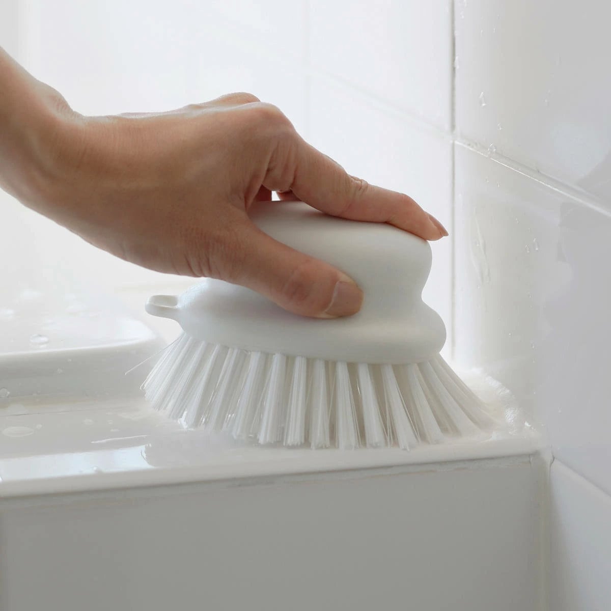 marna マーナ お風呂のブラシセット W671 W672 ( バスブラシ 風呂清掃 バス清掃 掃除 清掃 床 壁 バス用品 掃除用具 タイル お風呂 ブラシ たわし ホワイト 白 ) 【ホワイト】 ホワイト