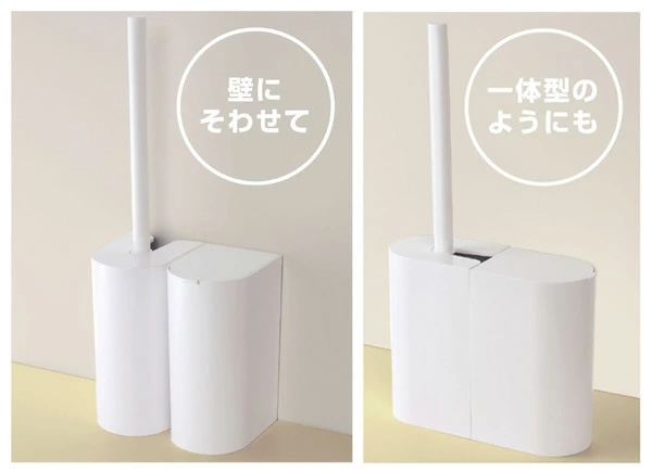 marna マーナ SLIM トイレブラシ W201 ( ケース付き トイレ 掃除 ブラシ フチ裏 スリム トイレ掃除 掃除グッズ スタンド付き 衛生的 白 おしゃれ シンプル トイレ掃除用品 ホワイト ブラウン ピンク ) 【ブラウン】 ブラウン