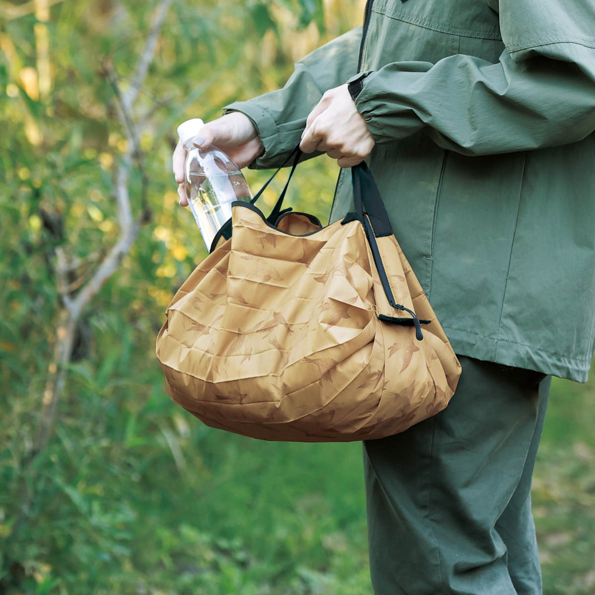 marna マーナ Shupatto パッカブルバッグ 8L S501 ( シュパットエコバッグ 折りたたみ バッグ S ファスナー 付き 撥水 マイバッグ コンパクト コンパクトバッグ トート ミニ 畳みやすい 買い物 巾着 底マチ ) 【フライングバード】 フライングバード
