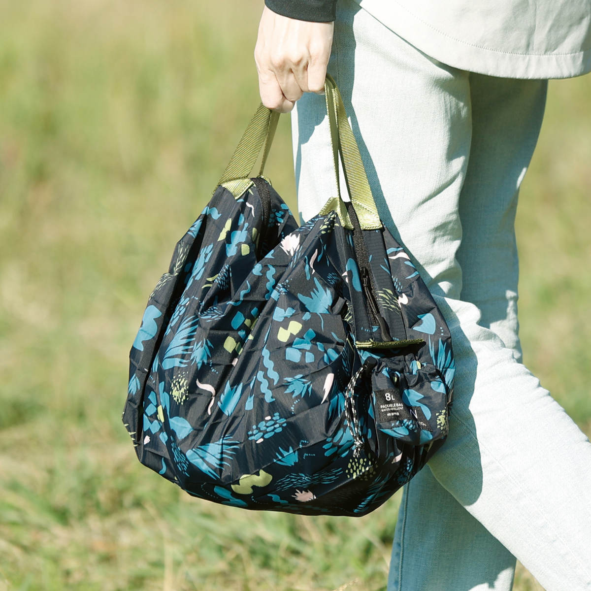 marna マーナ Shupatto パッカブルバッグ 8L S501 ( シュパットエコバッグ 折りたたみ バッグ S ファスナー 付き 撥水 マイバッグ コンパクト コンパクトバッグ トート ミニ 畳みやすい 買い物 巾着 底マチ ) 【フライングバード】 フライングバード