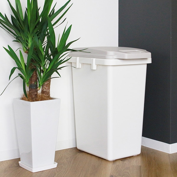 ゴミ箱 70L ワンハンドパッキンペール ( 70L袋対応可 70リットルゴミ袋対応 ごみ箱 防臭 パッキン ロック付き ダストボックス 屋外 連結 ふた付き 大容量 臭い 漏れ にしくい 分別 キッチン 生ゴミ おむつ 介護 ベビー )