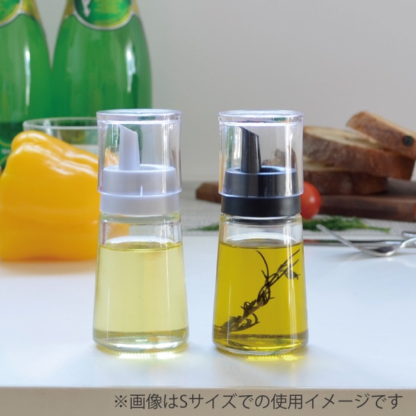 調味料入れ 液体 M 140ml スタビアリュクス 液体調味料入れ ( オイルボトル 調味サーバー 詰め替えボトル 詰替えボトル フタ付き ドレッシングボトル ドレッシング入れ 自家製 調味料ボトル オイル差し 保存容器 容器 おしゃれ ) 【ホワイト】 ホワイト