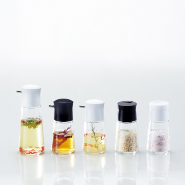 ミル M 140ml スタビアリュクス ペッパー&ソルトミル ( ソルト&ペッパーミル ペッパーミル ソルトミル 粗さ調節 粗挽き 細挽き 岩塩 手動式 ガラス製 胡椒挽き 塩コショウ 塩胡椒 塩こしょう 黒胡椒 粉砕機 下ごしらえ ) 【ホワイト】 ホワイト