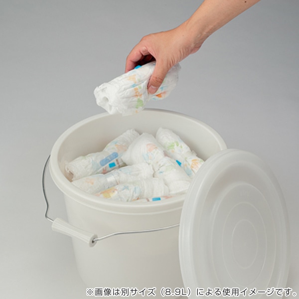 バケツ 6.5L 6型 ふた付き シールバケツ ( プラスチックバケツ 蓋付き フタ シンプル おむつ におい ペットフード 生ごみ ペンキ 洗車 釣り 掃除 ダストボックス ゴミ箱 ストッカー 清掃用品 スタンキング )