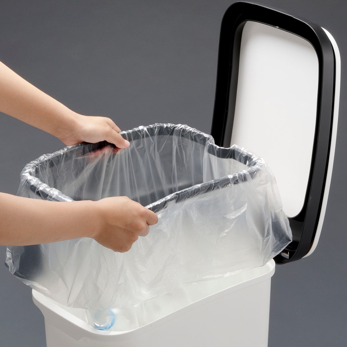 ゴミ箱 31L スムース ペタル ダストボックス ( ごみ箱 31リットル ペダル式 キャスター 付き シンプル スリム おしゃれ 袋止め付き 袋が見えにくい キッチン ホワイト ブラック メタル ウッド 木目 ) 【ウッド】 ウッド