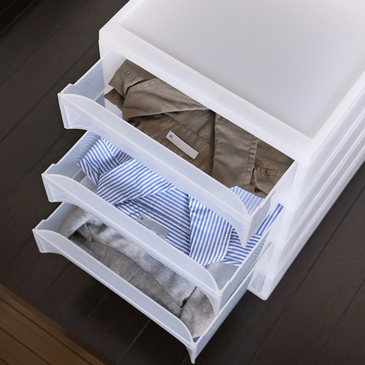 収納ケース スタックシステムケース A4サイズ S 約 幅28.3×奥行35.5×高さ10.6cm 5個セット ( 収納 引き出し ケース 小物 小物入れ 卓上 文房具 ワイシャツ デスク クローゼット キッチン 積み重ね 収納ボックス プラスチック )