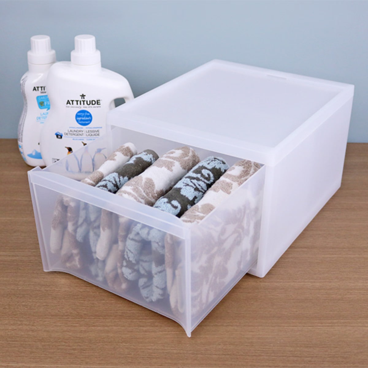 収納ケース スタックシステムケース A4サイズ L 約 幅28.3×奥行35.5×高さ20.6cm 4個セット ( 収納 引き出し 小物 小物入れ ワイシャツ 衣装ケース クローゼット ケース 収納ボックス 積み重ね タオル チェスト プラスチック )