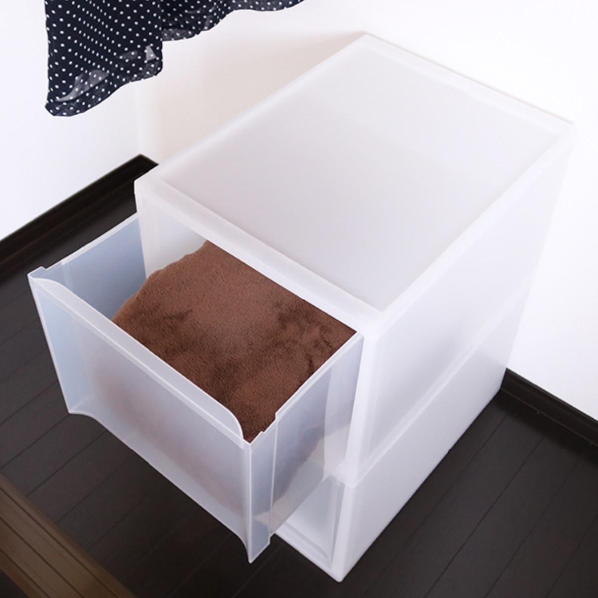 収納ケース スタックシステムケース ワイド L 約 幅37.7×奥行50×高さ30.6cm 2個セット ( 収納 引き出し 衣類 ワイシャツ 衣装ケース クローゼット 積み重ね ケース 収納ボックス タオル チェスト プラスチック 靴下 下着 小物 )