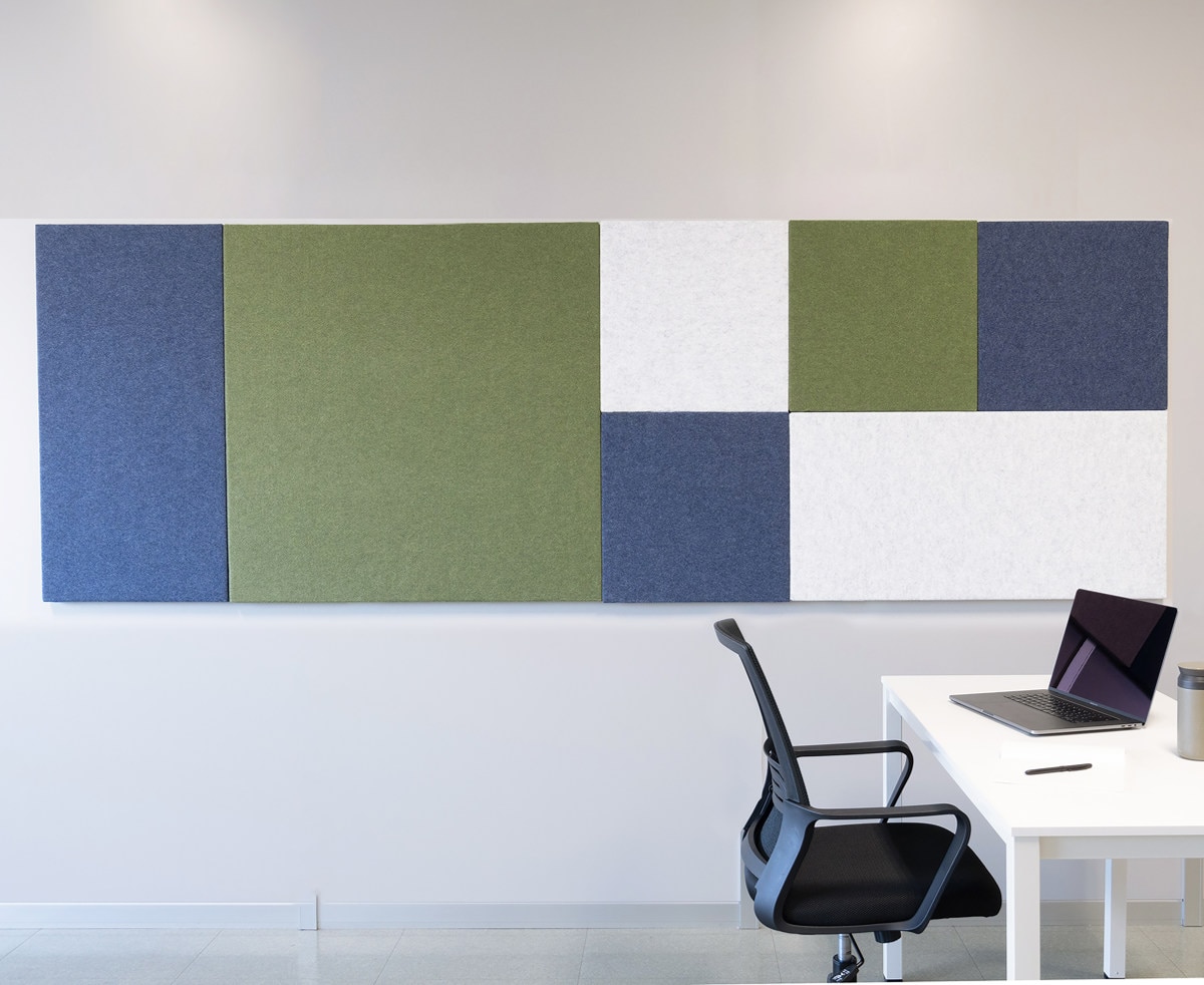 吸音パネル オフィスウォール 90×90cm マグネット設置 REMUTE ( 吸音 パネル 壁面 壁 オフィス リモートワーク ブース 会議室 ミーティング 応接室 防音 吸音材 音漏れ 軽減 おしゃれ インテリア 正方形 ) 【ネイビー】 ネイビー