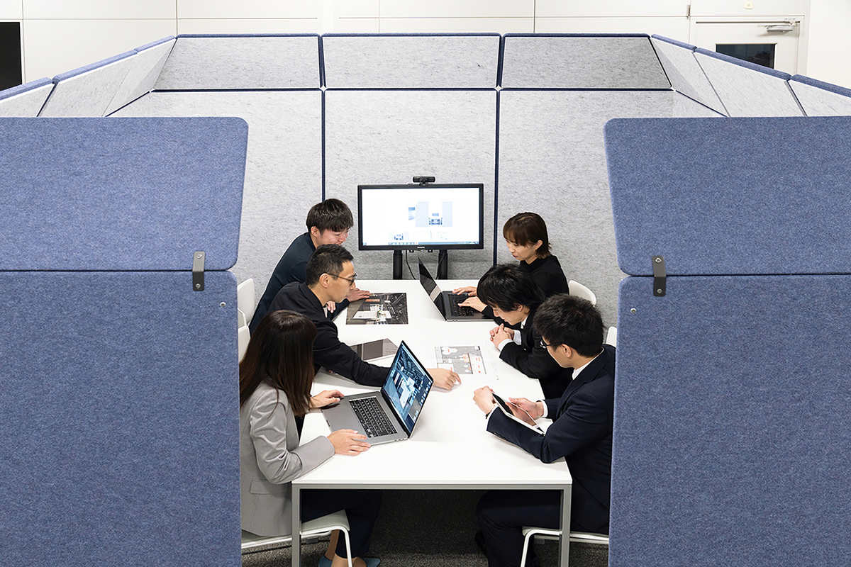 オフィスパーテーション 吸音ボード 3×2 簡単設置 REMUTE ( 間仕切り 衝立 パーテーション 吸音 ボックス オフィス リモートワーク ブース 簡易会議室 Web会議 ミーティング 4人用 個室 防音 吸音材 音漏れ 軽減 組立て ) 【オレンジ】 オレンジ