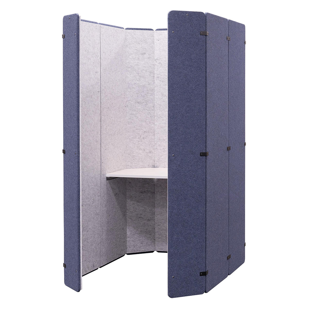 吸音 オフィスブース REMUTE オクタ ( 間仕切り 仕切り 目隠し 衝立 自立 個室 簡易 ブース デスク付き 机 リモートワーク テレワーク Web会議 在宅勤務 電話 防音 雑音 騒音 軽減 オフィス 組立て 日本製 ) 【グリーン】 グリーン