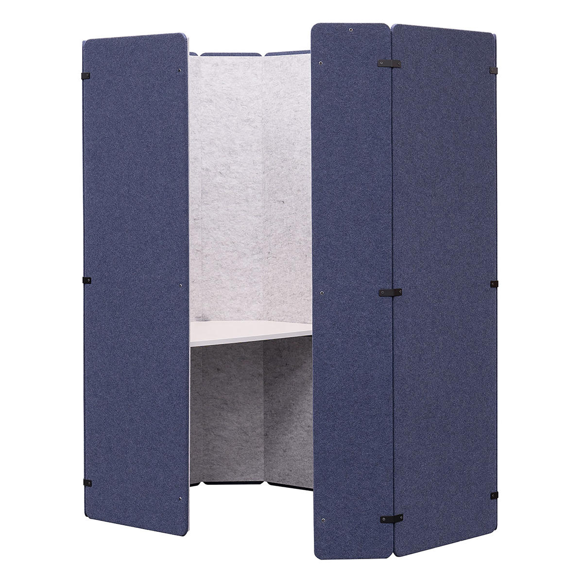 吸音 オフィスブース REMUTE オクタ ( 間仕切り 仕切り 目隠し 衝立 自立 個室 簡易 ブース デスク付き 机 リモートワーク テレワーク Web会議 在宅勤務 電話 防音 雑音 騒音 軽減 オフィス 組立て 日本製 ) 【グリーン】 グリーン