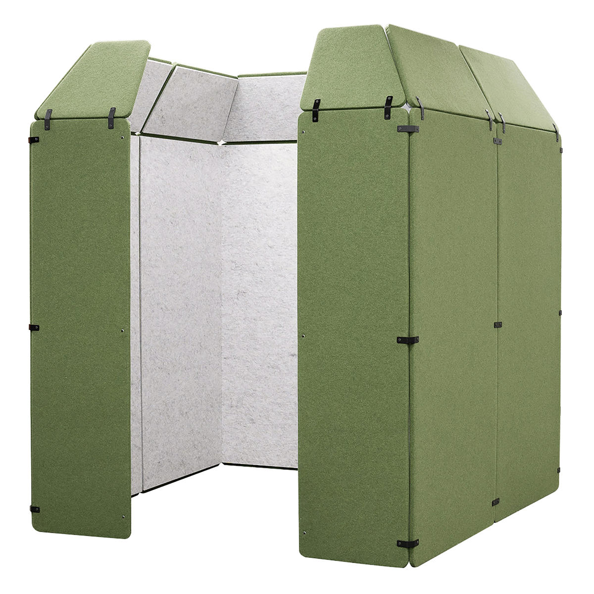 オフィスパーテーション 吸音ボード 2×2 簡単設置 REMUTE ( 間仕切り 衝立 パーテーション 吸音 ボックス オフィス リモートワーク ブース 簡易会議室 Web会議 ミーティング 2人用 個室 防音 吸音材 音漏れ 軽減 組立て ) 【ネイビー】 ネイビー