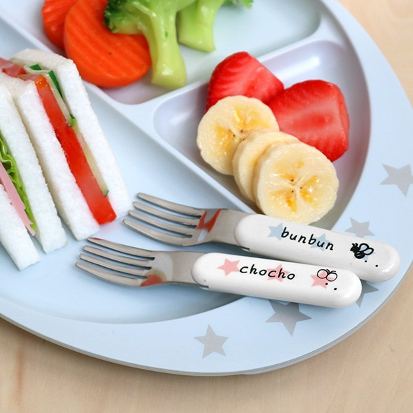 フォーク 11cm sora ソラ 子供用 食器 ステンレス 日本製 ぶんぶん ( 子供用フォーク カトラリー お弁当 子供用食器 こども キッズ おしゃれ かわいい ) 【ちょうちょ】 ちょうちょ