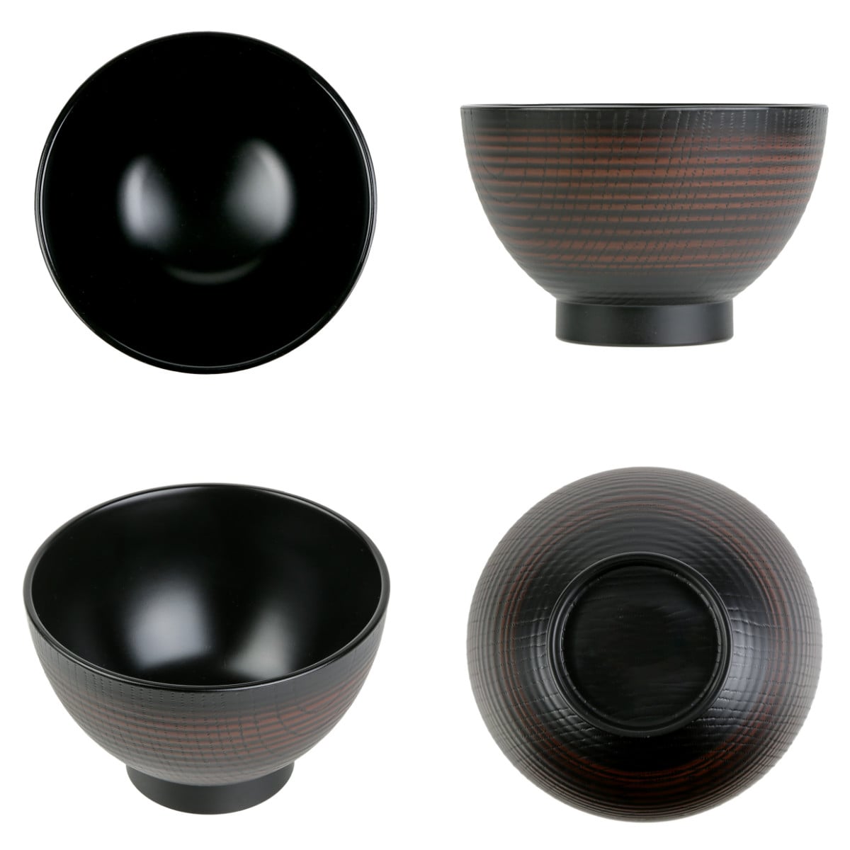 汁椀 400ml ONES 千筋 栃木目 プラスチック製 ( 食洗機対応 電子レンジ対応 椀 深型 鉢 プラスチック 食器 お椀 味噌汁 サラダ スープ おしゃれ 汁もの 深鉢 うつわ 日本製 単品 1枚 )