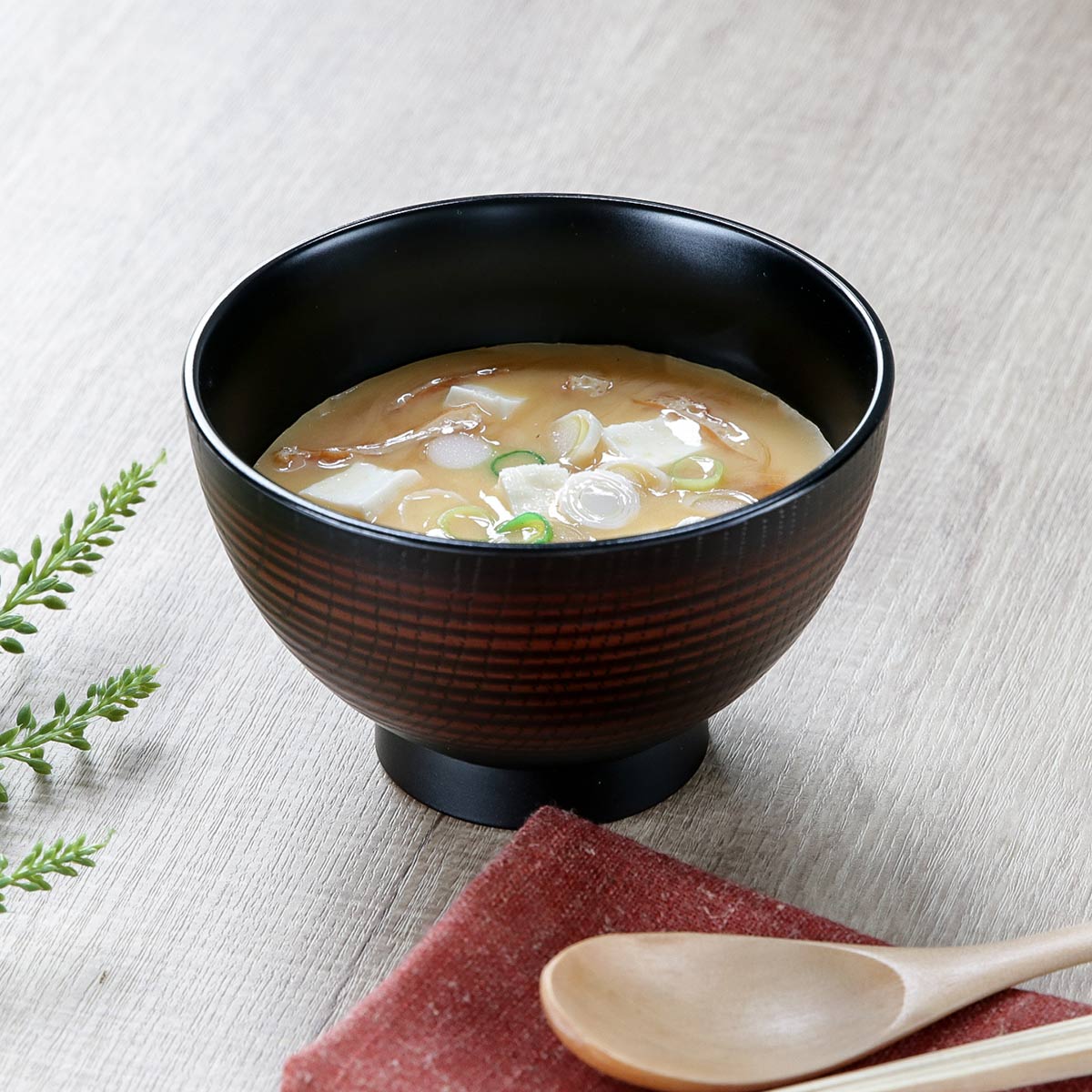 汁椀 400ml ONES 千筋 栃木目 プラスチック製 ( 食洗機対応 電子レンジ対応 椀 深型 鉢 プラスチック 食器 お椀 味噌汁 サラダ スープ おしゃれ 汁もの 深鉢 うつわ 日本製 単品 1枚 )