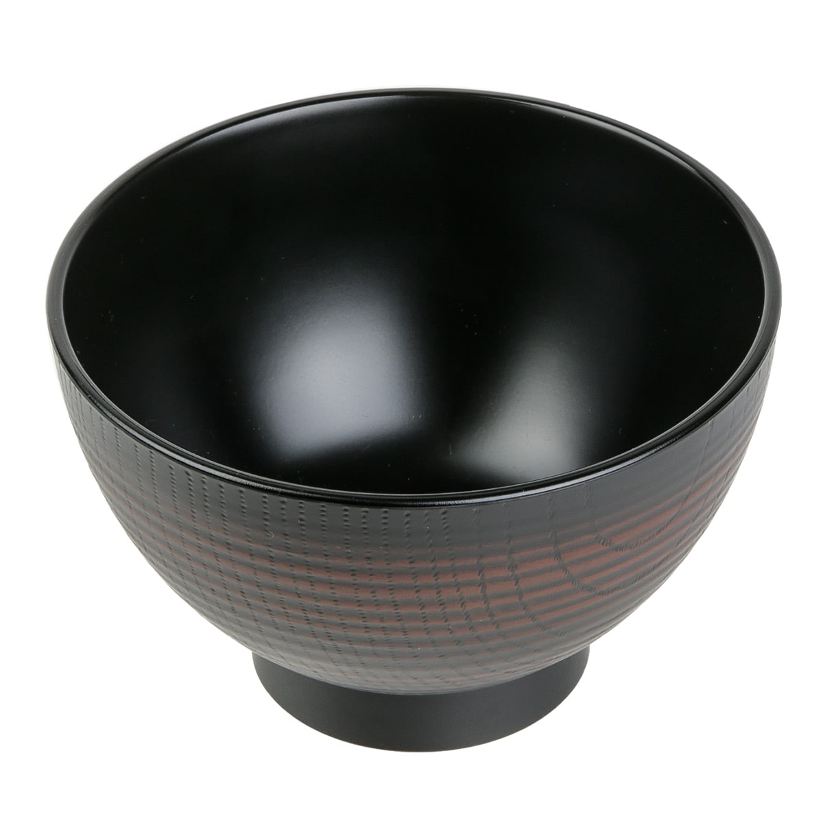 汁椀 400ml ONES 千筋 栃木目 プラスチック製 ( 食洗機対応 電子レンジ対応 椀 深型 鉢 プラスチック 食器 お椀 味噌汁 サラダ スープ おしゃれ 汁もの 深鉢 うつわ 日本製 単品 1枚 )