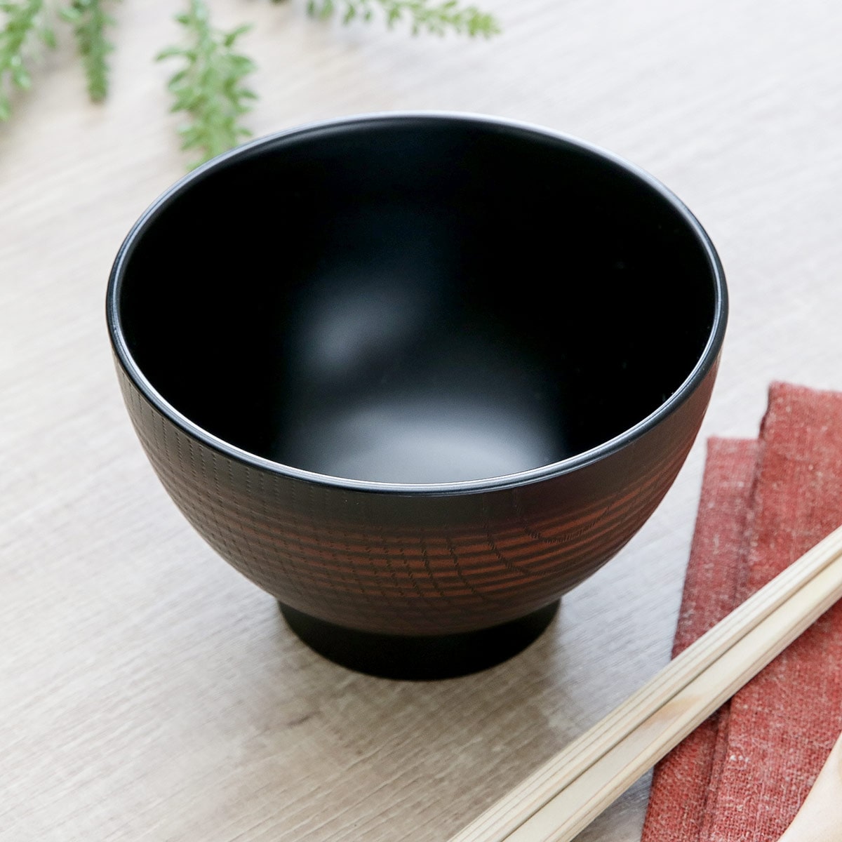 汁椀 400ml ONES 千筋 栃木目 プラスチック製 ( 食洗機対応 電子レンジ対応 椀 深型 鉢 プラスチック 食器 お椀 味噌汁 サラダ スープ おしゃれ 汁もの 深鉢 うつわ 日本製 単品 1枚 )