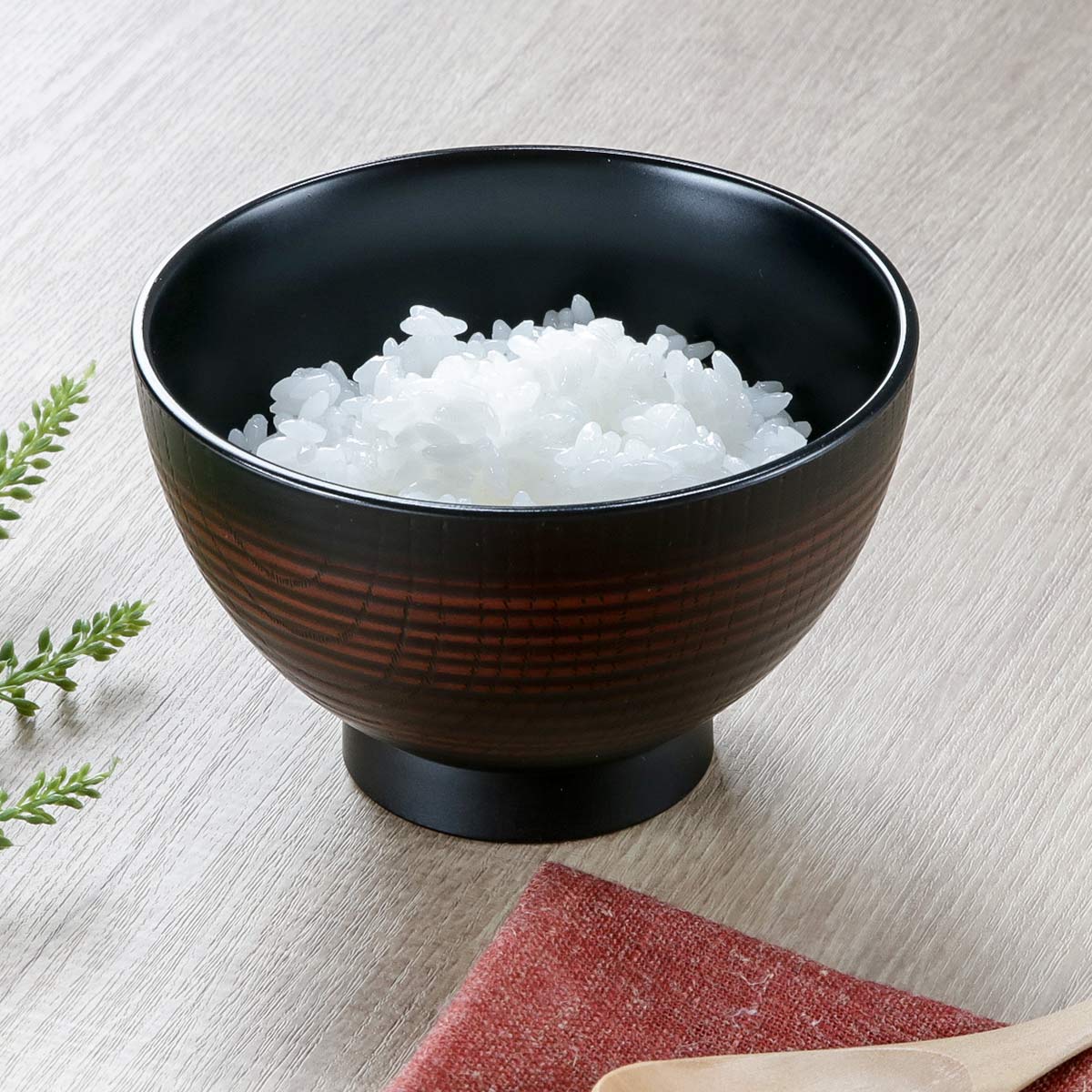 汁椀 400ml ONES 千筋 栃木目 プラスチック製 ( 食洗機対応 電子レンジ対応 椀 深型 鉢 プラスチック 食器 お椀 味噌汁 サラダ スープ おしゃれ 汁もの 深鉢 うつわ 日本製 単品 1枚 )