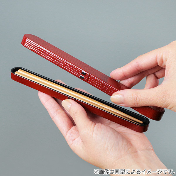 箸箱セット 18cm 箸 箸箱 木製 スリ漆 ( お箸 はし箱 セット お弁当用 携帯箸 大人 和風 18センチ 天然木 箸・箸箱セット 弁当 お弁当 持ち運び 携帯用 )