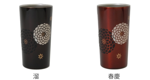 タンブラー 450ml ステンレス 真空二重構造 百華 コップ 日本製 ( ステンレスタンブラー トール 保温 保冷 マグカップ 保温タンブラー 保温マグ カップ マグ 保冷タンブラー 和柄 おしゃれ かわいい 和モダン 花柄 ) 【 溜 】 溜