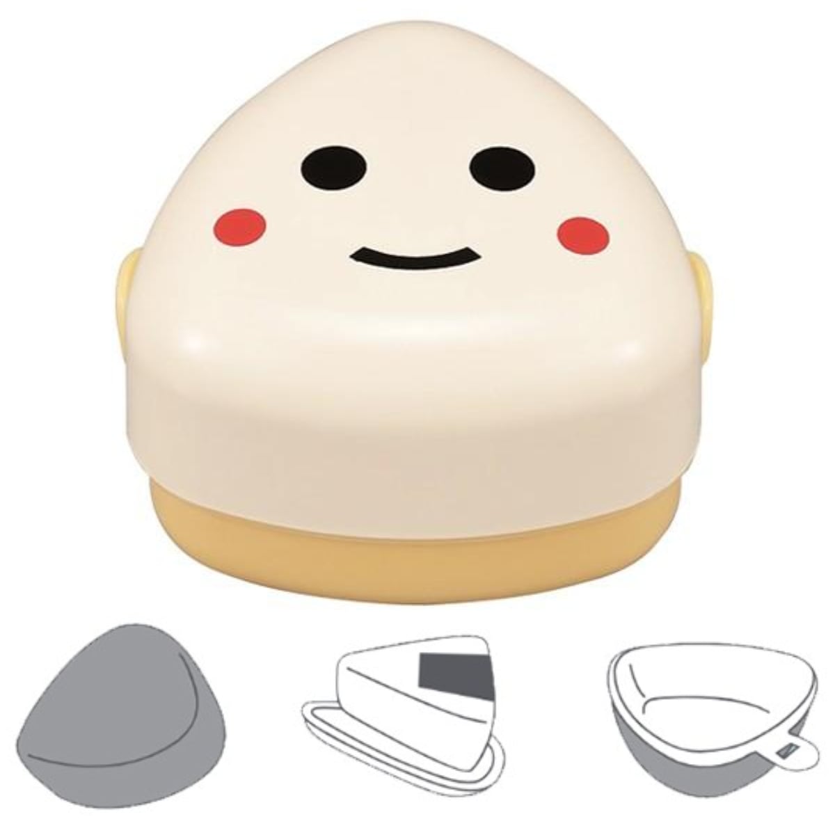 おにぎりケース 250ml おにぎりBOX Mサイズ はこやファミリー ( お弁当箱 2段 弁当箱 ランチボックス おにぎり レンジ対応 HAKOYA 二段弁当箱 レンジOK 二段 おにぎりランチ 弁当 シール蓋 おむすび 二点ロック 日本製 ハコヤ ) 【たま】 たま