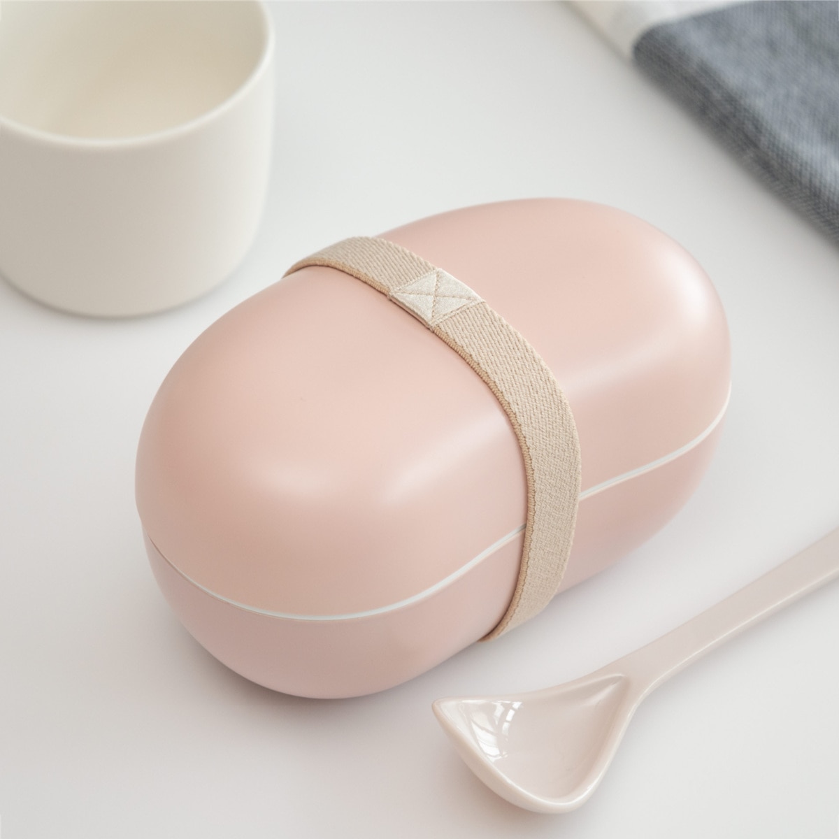 弁当箱 1段 360ml さっと洗えるお弁当箱 ビーンズ ( お弁当箱 ランチボックス 食洗機対応 レンジ対応 ドーム蓋 女子 大人 日本製 食洗機OK レンジOK お弁当 弁当 一段 ランチバンド付き ドーム型 女性 おしゃれ ) 【イエロー】 イエロー