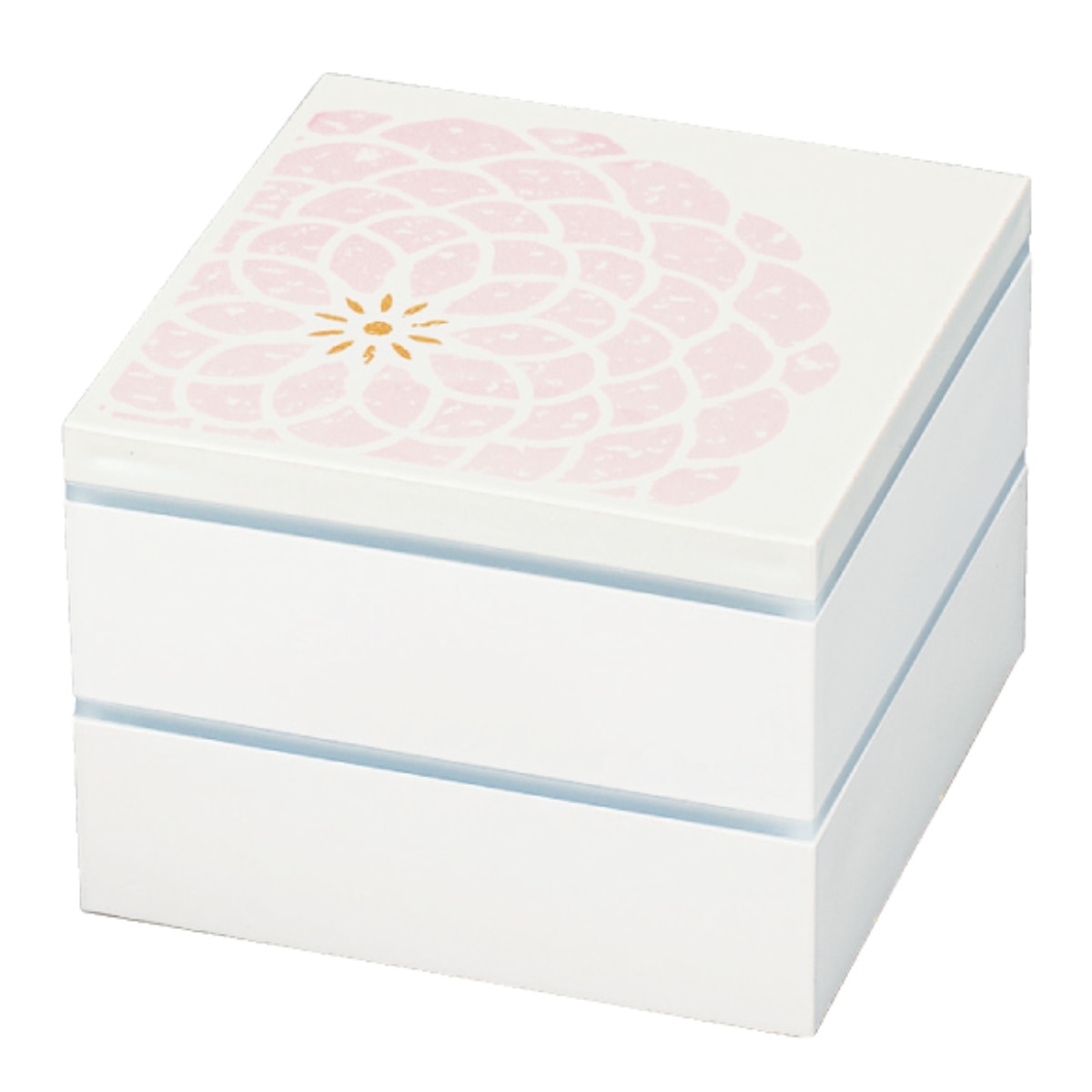 お重 2段 15.0角二段重 百華 ( 重箱 二段重 弁当箱 15cm 1400ml 1~2人用 2人 二段 日本製 おしゃれ お重箱 御重 2段重 行楽弁当箱 お正月 運動会 おせち料理 花 内蓋付き ) 【ピンク】 ピンク