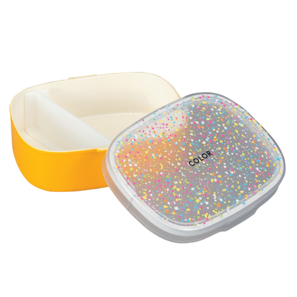 弁当箱 1段 400ml ワンタッチランチ color ( お弁当箱 ランチボックス 食洗機対応 レンジ対応 仕切り付き 女子 大人 日本製 食洗機OK レンジOK お弁当 弁当 一段 女性 おしゃれ シンプル かわいい ) 【グリーン】 グリーン