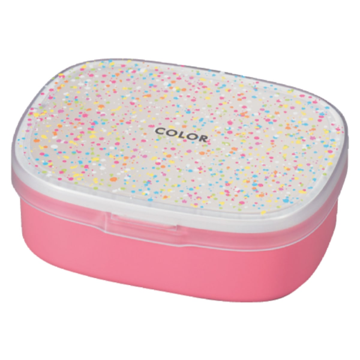 弁当箱 1段 400ml ワンタッチランチ color ( お弁当箱 ランチボックス 食洗機対応 レンジ対応 仕切り付き 女子 大人 日本製 食洗機OK レンジOK お弁当 弁当 一段 女性 おしゃれ シンプル かわいい ) 【グリーン】 グリーン