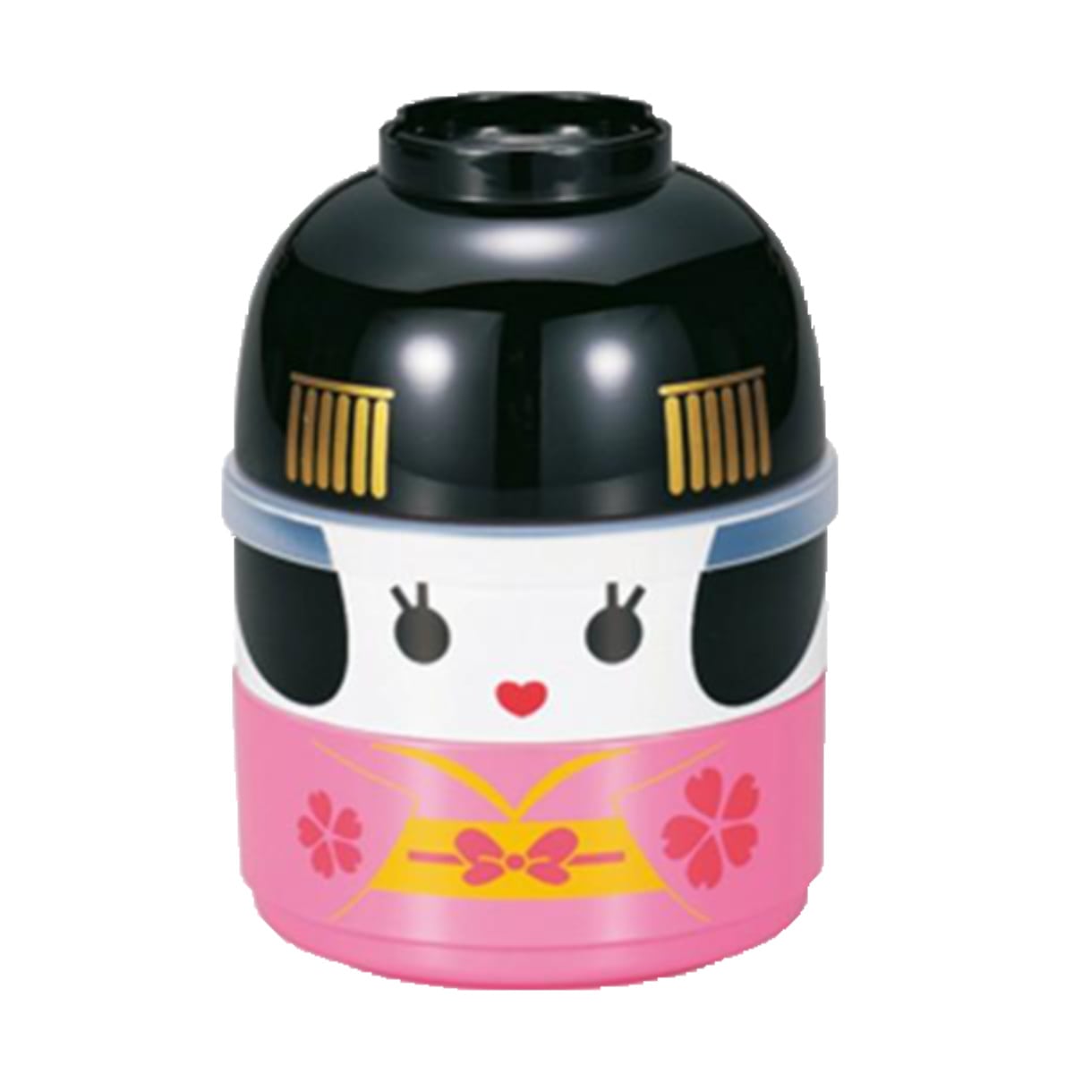 お弁当箱 2段 お椀付き こけし弁当 440ml ランチボックス イチロー ( 二段 レンジ対応 食洗機対応 二段弁当箱 こけし スープカップ付き こけし二段弁当 レンジOK 食洗機OK シール蓋 ふんわり ふわっと ドーム型 ) 【イチロー】 イチロー