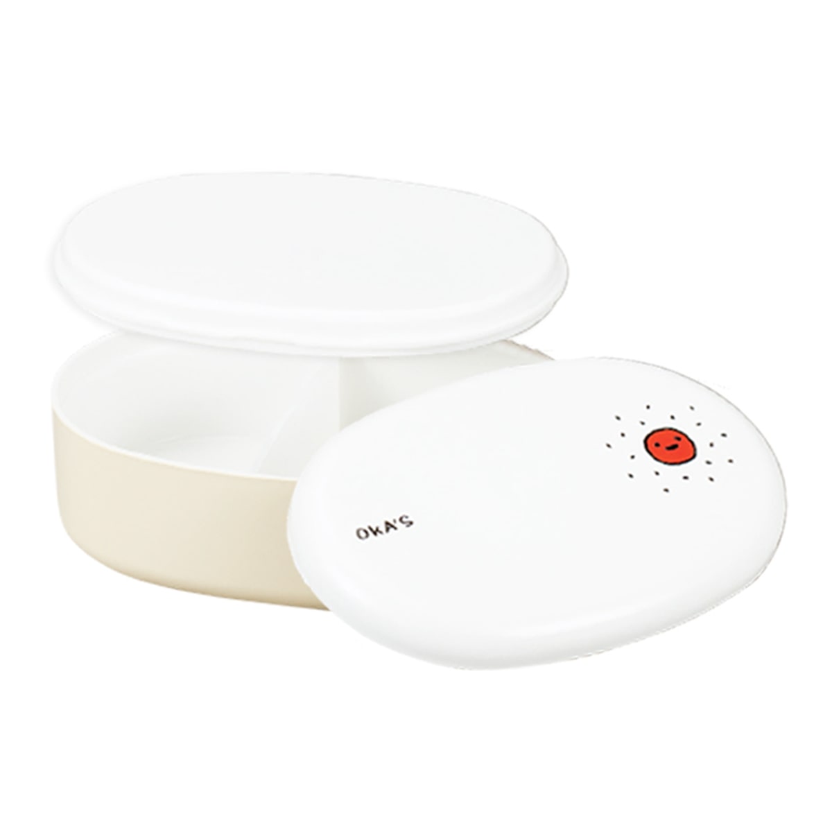 弁当箱 480ml OKA‘S 小判一段弁当 ( お弁当箱 レンジ対応 食洗機対応 ランチバンド付き 小判型 日本製 レンジOK 食洗機OK 一段 お弁当 弁当 一段弁当箱 ランチグッズ お弁当グッズ ) 【ちくわ】 ちくわ