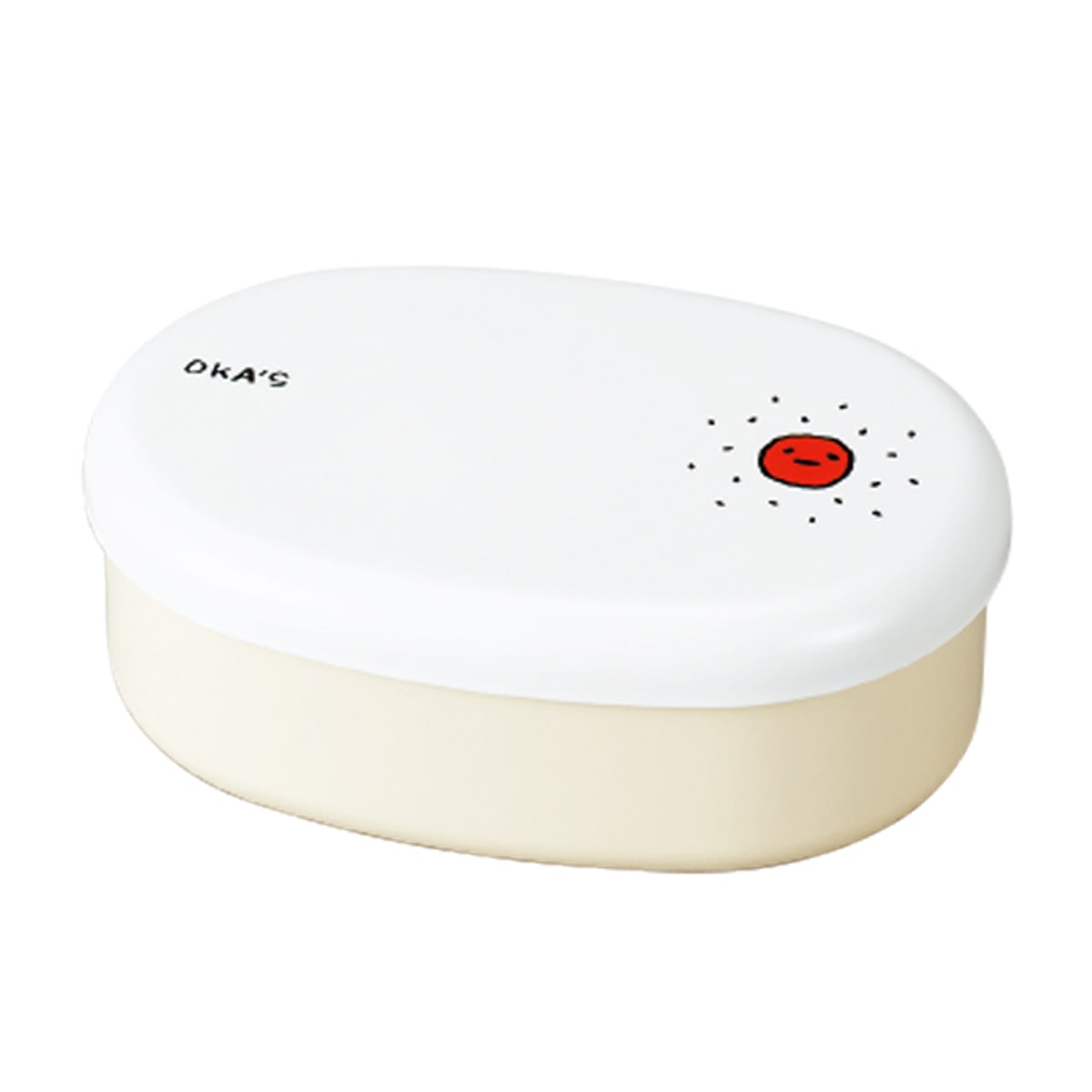 弁当箱 480ml OKA‘S 小判一段弁当 ( お弁当箱 レンジ対応 食洗機対応 ランチバンド付き 小判型 日本製 レンジOK 食洗機OK 一段 お弁当 弁当 一段弁当箱 ランチグッズ お弁当グッズ ) 【ちくわ】 ちくわ