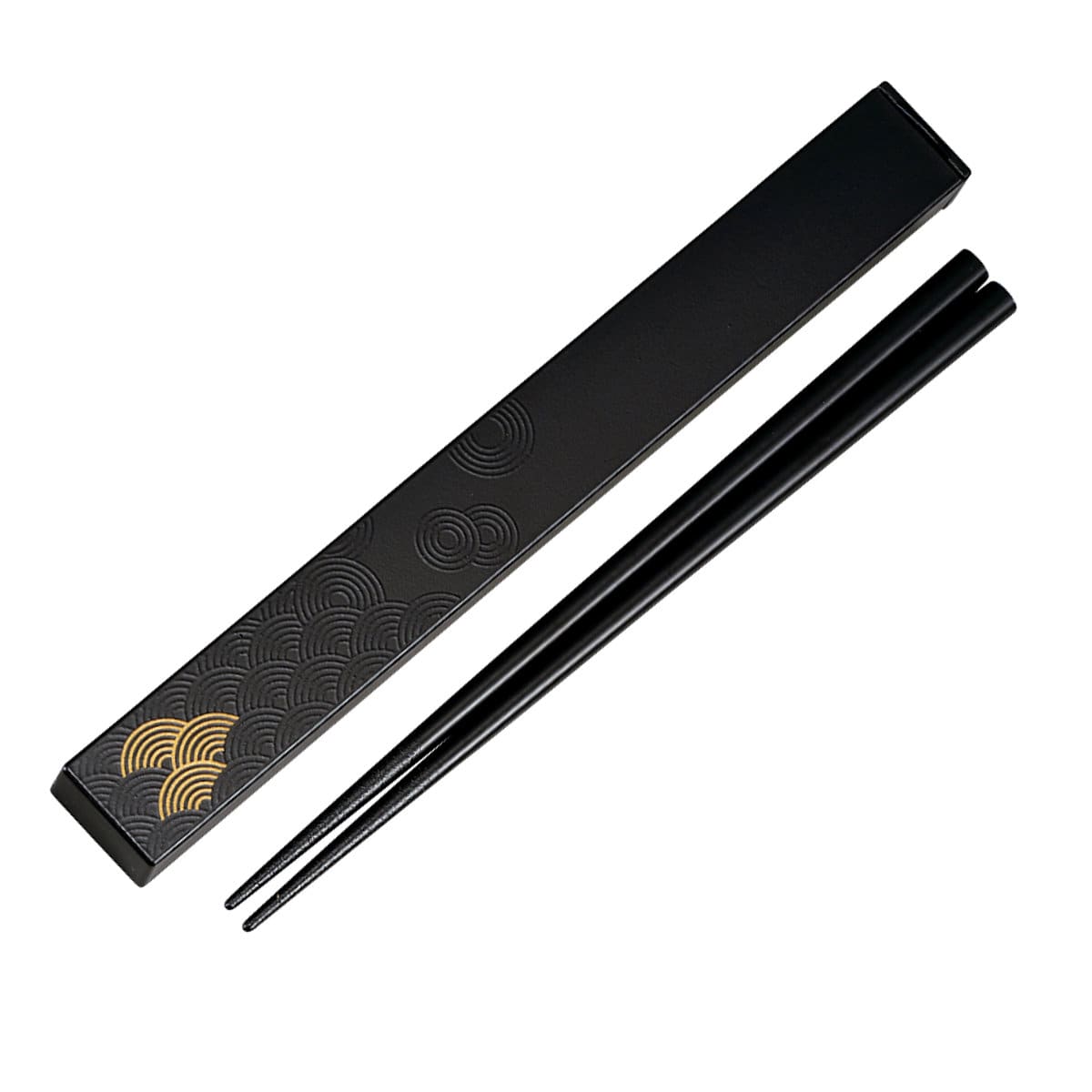 箸箱ケース 箸 21.0スクエア箸箱 銀研・黒炭 ( 箸&箸箱セット 箸・箸箱セット 箸&ケース お箸 はし箱 セット 大人 日本製 木製 カトラリー 箸ケース付き お弁当用 持ち運び 携帯用 弁当 ) 【銀研麻の葉】 銀研麻の葉