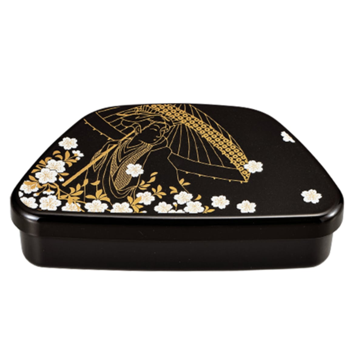 弁当箱 460ml 富士おにぎり弁当 蒔絵 ( お弁当箱 ランチボックス レンジ対応 食洗機対応 一段 日本製 レンジOK 食洗機OK 弁当 お弁当 中子付き ランチベルト付き 大人 ) 【風神雷神】 風神雷神