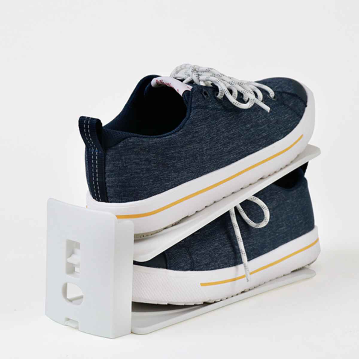 靴ホルダー 高さ調整可 10個セット ( 下駄箱 靴 ホルダー 10個 玄関 下駄箱収納 靴収納 玄関収納 省スペース スリム 高さ調節可能 シューズホルダー 靴スタンド 下駄箱整理 靴箱 整理 日本製 )