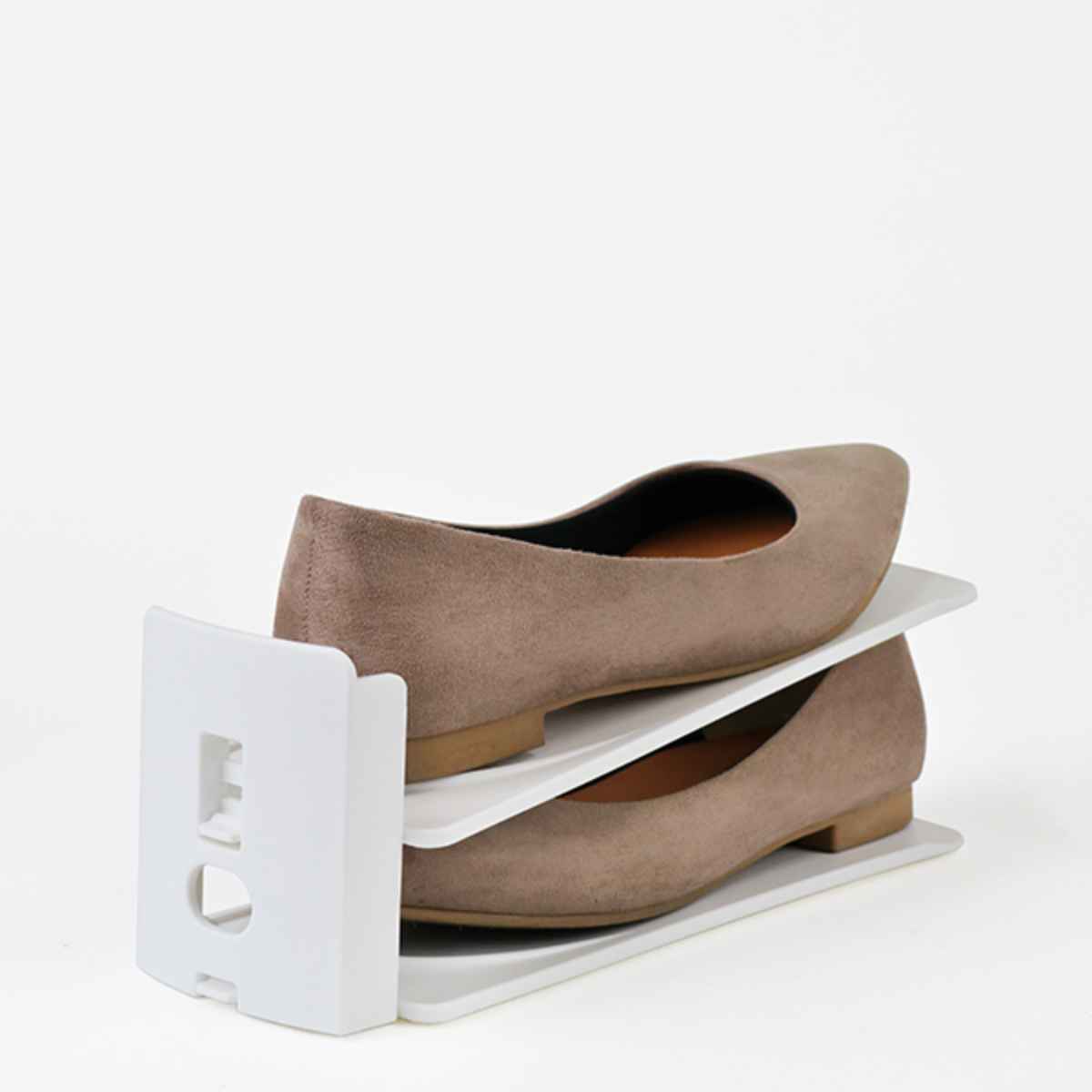 靴ホルダー 高さ調整可 10個セット ( 下駄箱 靴 ホルダー 10個 玄関 下駄箱収納 靴収納 玄関収納 省スペース スリム 高さ調節可能 シューズホルダー 靴スタンド 下駄箱整理 靴箱 整理 日本製 )