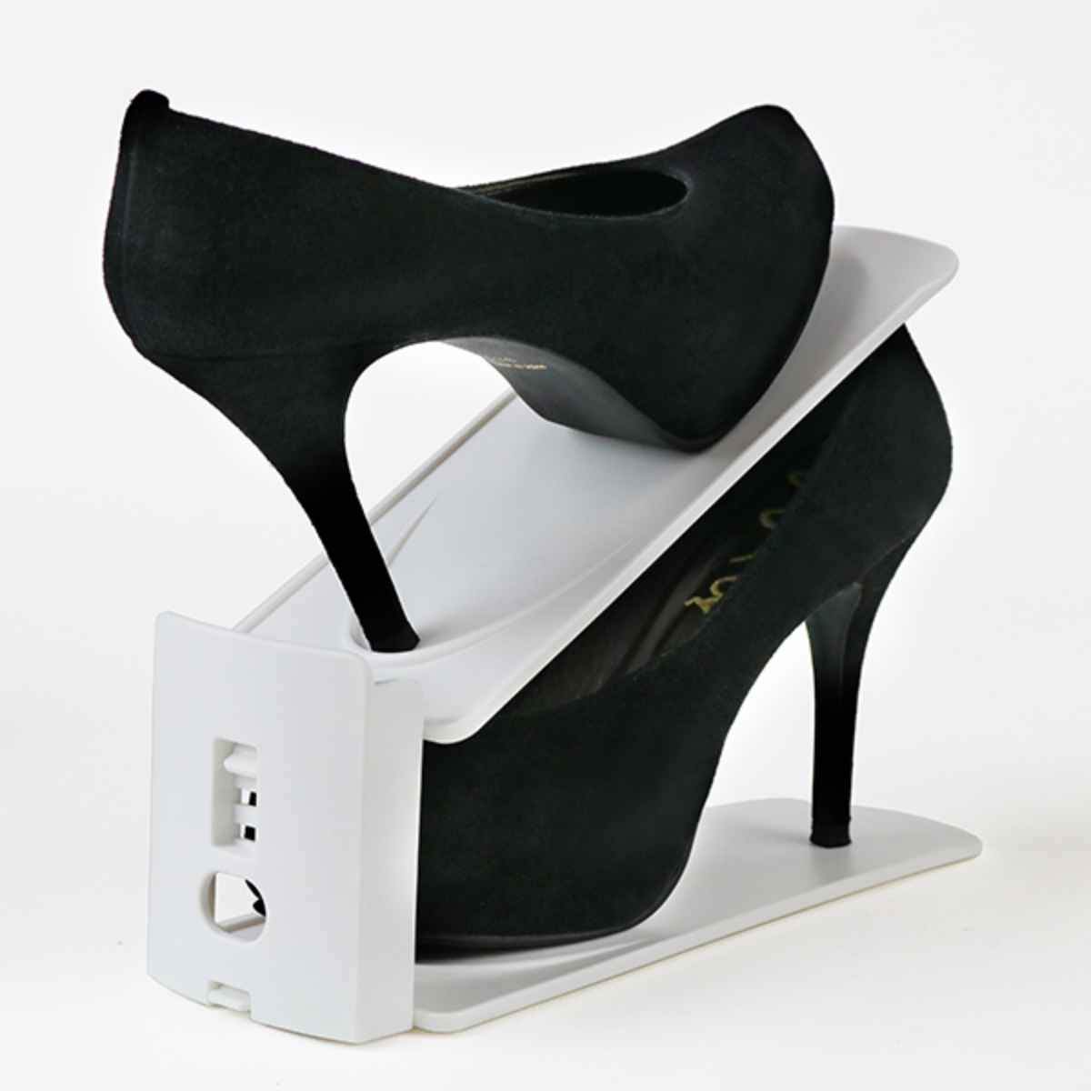 靴ホルダー 高さ調整可 10個セット ( 下駄箱 靴 ホルダー 10個 玄関 下駄箱収納 靴収納 玄関収納 省スペース スリム 高さ調節可能 シューズホルダー 靴スタンド 下駄箱整理 靴箱 整理 日本製 )