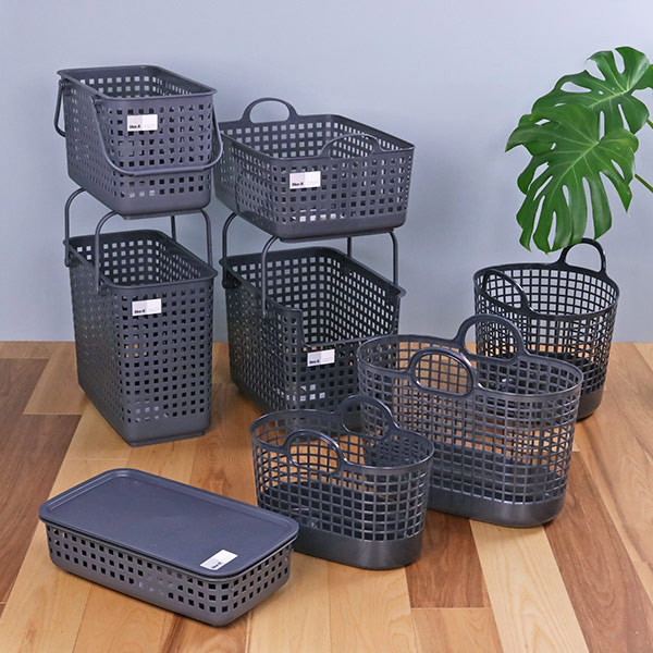 ランドリーバスケット タウンバスケットミニ LBB-16C バイオプラスチック配合 2個セット ホワイト ( 洗濯かご バスケット ランドリーバッグ ライクイット like-it 洗濯用品 洗濯 脱衣かご ランドリー 収納ボックス おもちゃ かご ) 【ホワイト】 ホワイト