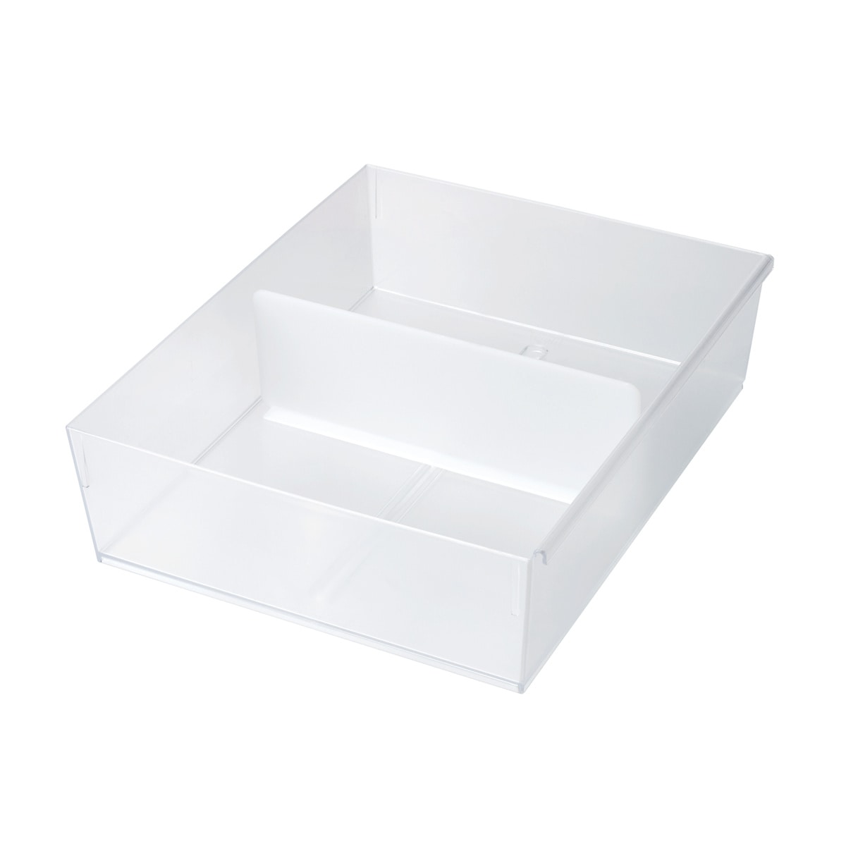 Tシャツケース ( 仕切りケース 幅27×奥行33×高さ9.5cm 衣類 洋服 収納 ケース 仕切り プラスチック クリア タンス 引き出し 日本製 衣類収納 連結可能 引出し 仕切りボックス 小物収納 透明 シャツ 下着 靴下 整理 )