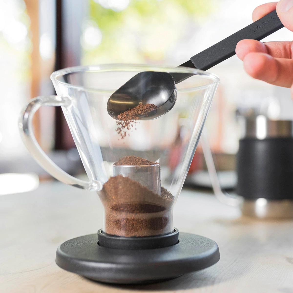 コーヒースプーン BARISTA&CO Scoop Spoon Black ( バリスタ&コー スクープメジャースプーン コーヒーメジャー コーヒー 計量スプーン 計量 6ml 15ml ステンレス シリコン 長いハンドル 珈琲 すくいやすい 注ぎやすい おしゃれ )