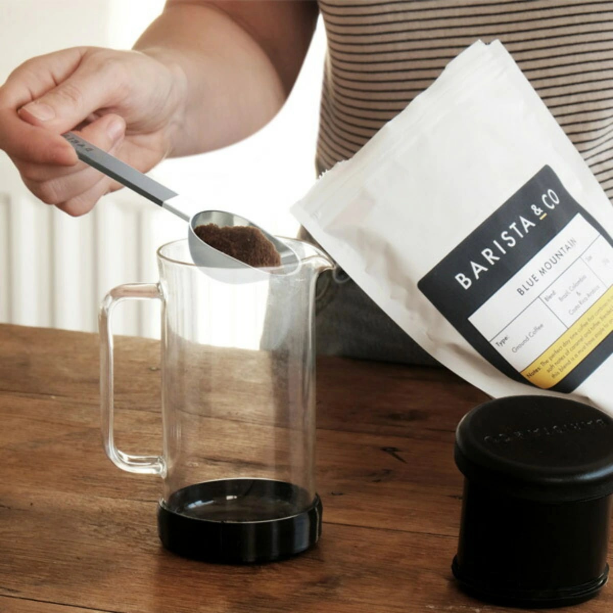 コーヒースプーン BARISTA&CO Scoop Spoon Black ( バリスタ&コー スクープメジャースプーン コーヒーメジャー コーヒー 計量スプーン 計量 6ml 15ml ステンレス シリコン 長いハンドル 珈琲 すくいやすい 注ぎやすい おしゃれ )